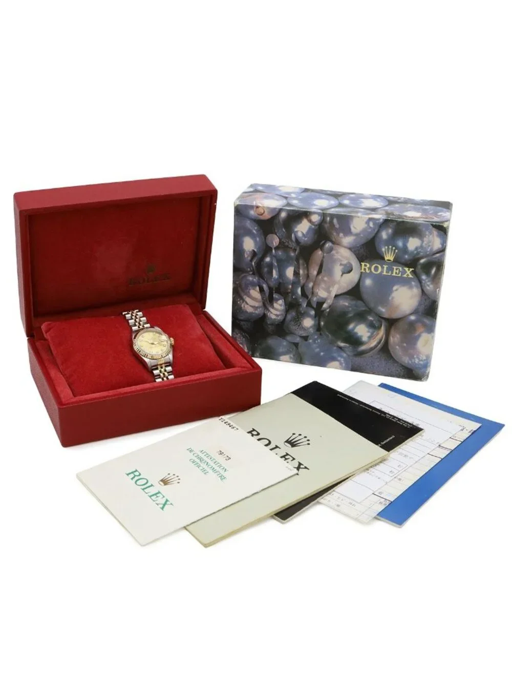 Rolex Datejust Champagne Dial SS 18k Yellow Gold Diamond Number Automatic Watch